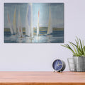 'Horizon Blue' by Julia Purinton – Metal Wall Art, 16x12 room view