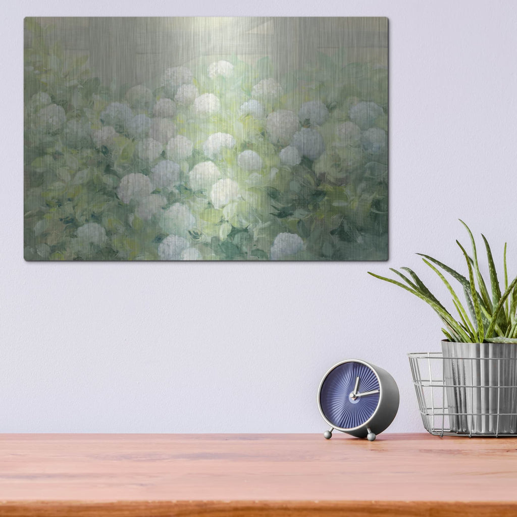 'Hydrangea Lane C' by Julia Purinton – Metal Wall Art, 16x12 room view