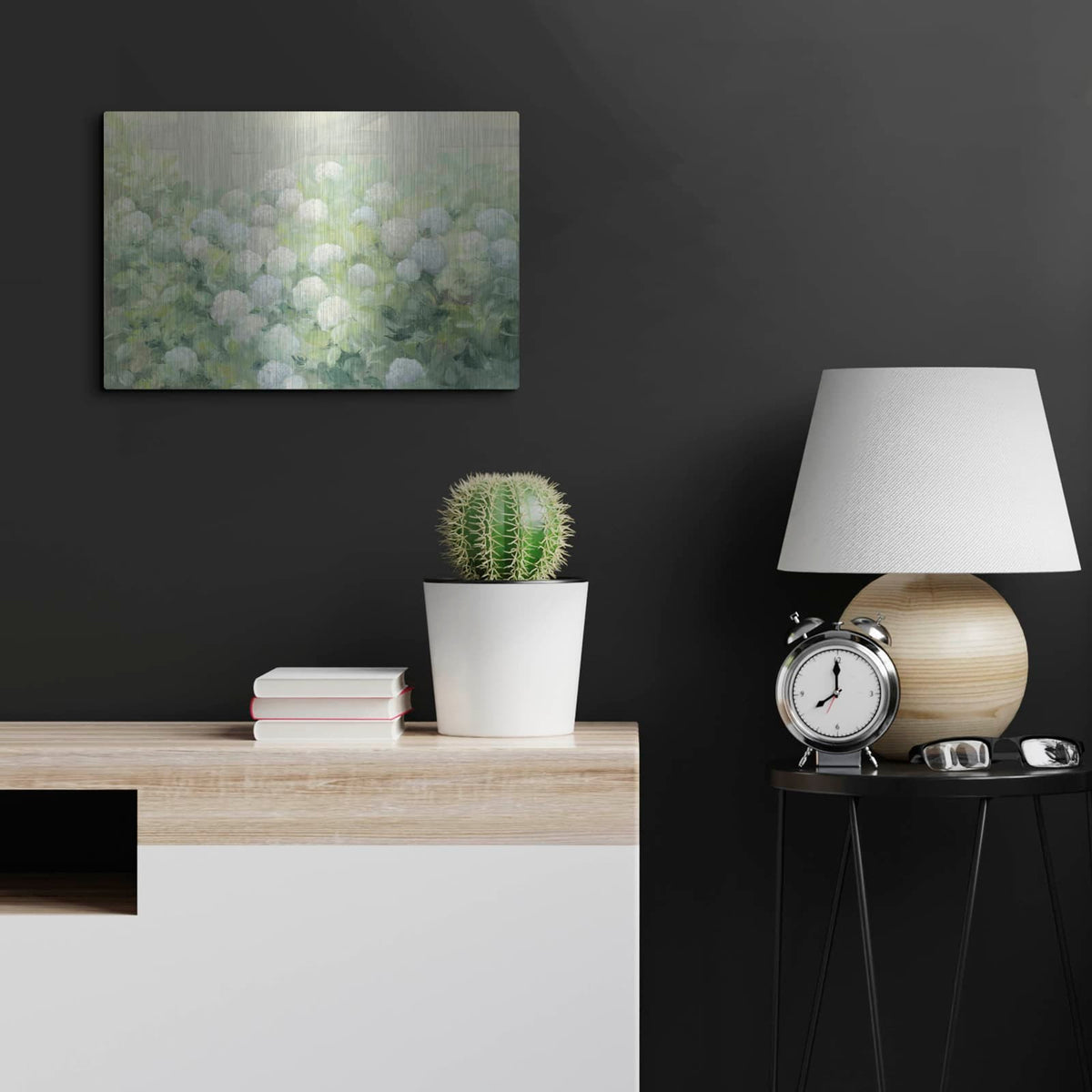 'Hydrangea Lane C' by Julia Purinton – Metal Wall Art, 24x16 room view