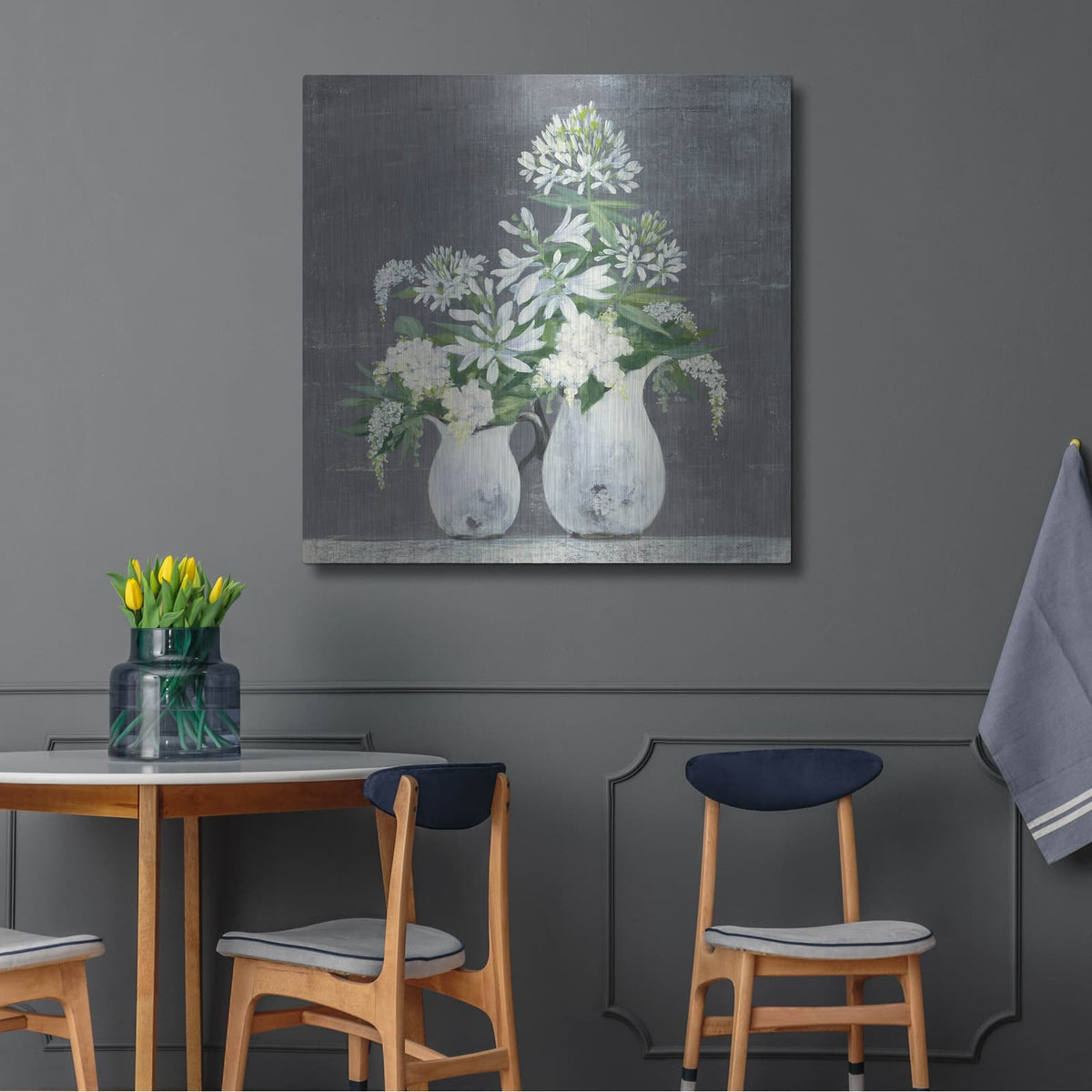 'Late Summer Bouquet 3' by Julia Purinton – Metal Wall Art, 36x36 room view