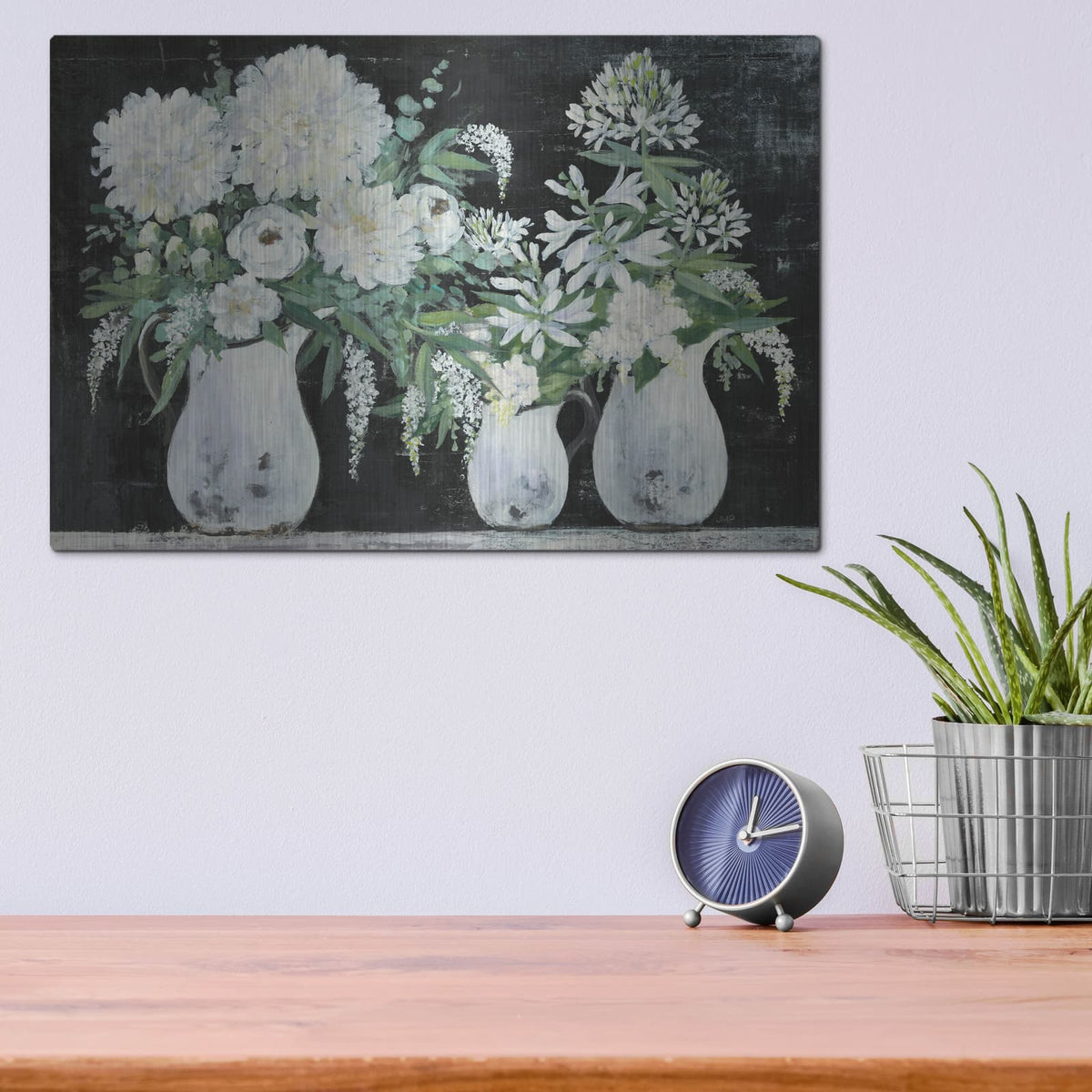 'Late Summer Bouquet 4' by Julia Purinton – Metal Wall Art, 16x12 room view