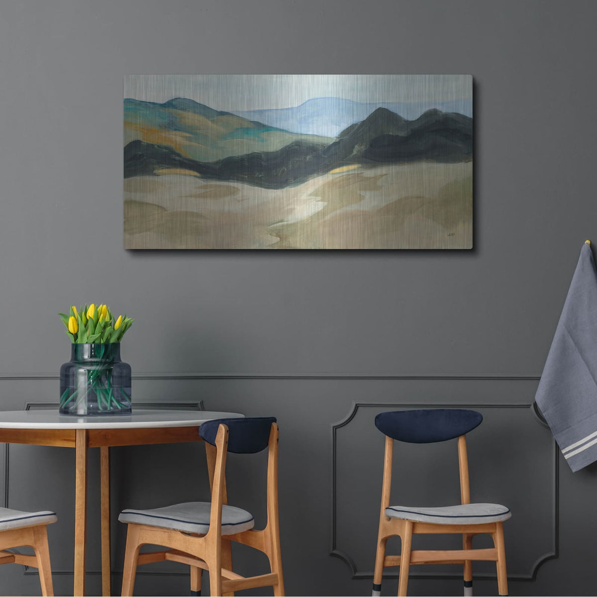 'Layers Of Range' by Julia Purinton – Metal Wall Art, 48x24 room view