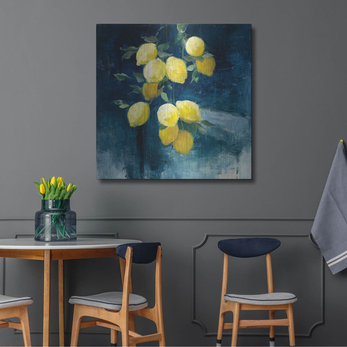 'Lemon Grove 1' by Julia Purinton – Metal Wall Art, 36x36 room view