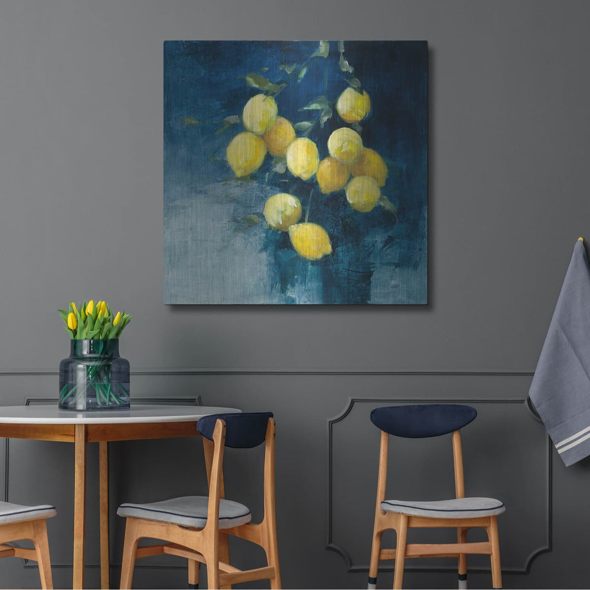 'Lemon Grove 2' by Julia Purinton – Metal Wall Art, 36x36 room view