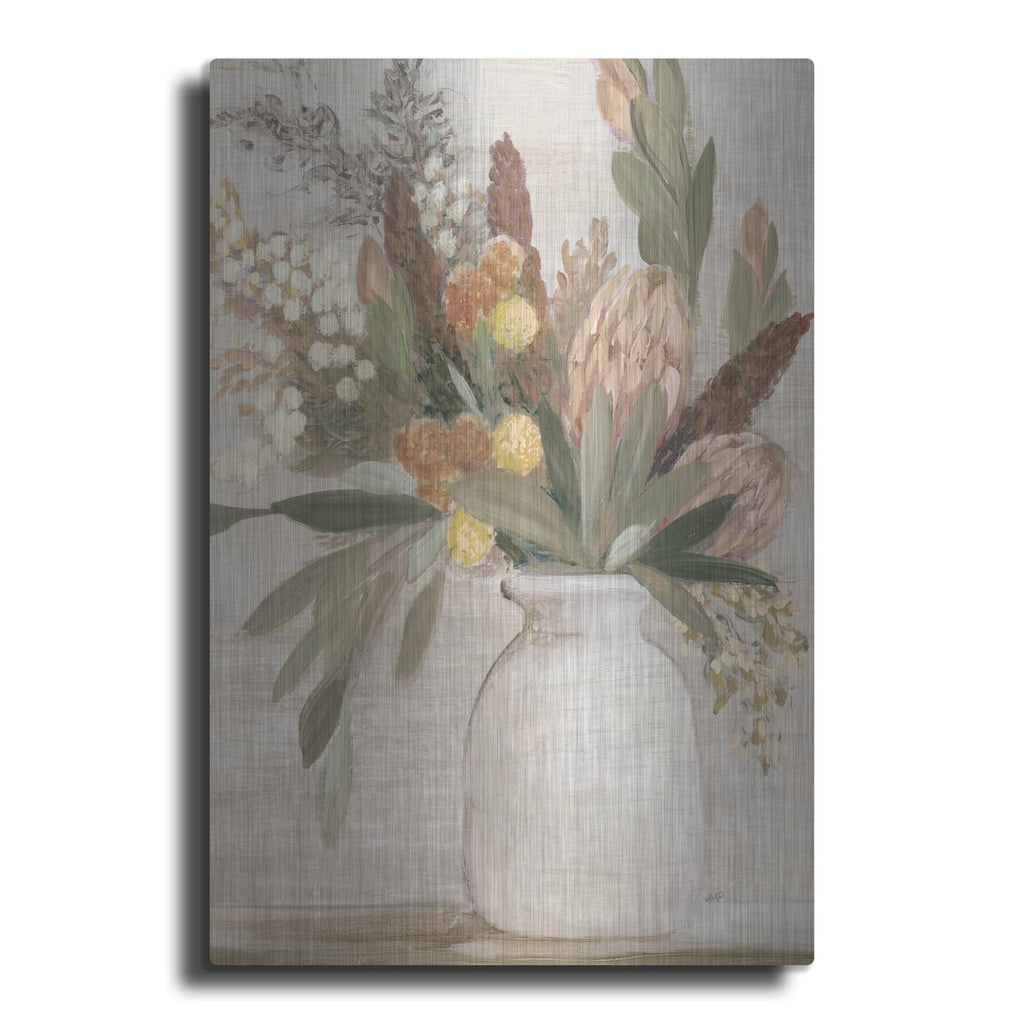 'Light Protea Still Life' by Julia Purinton – Metal Wall Art