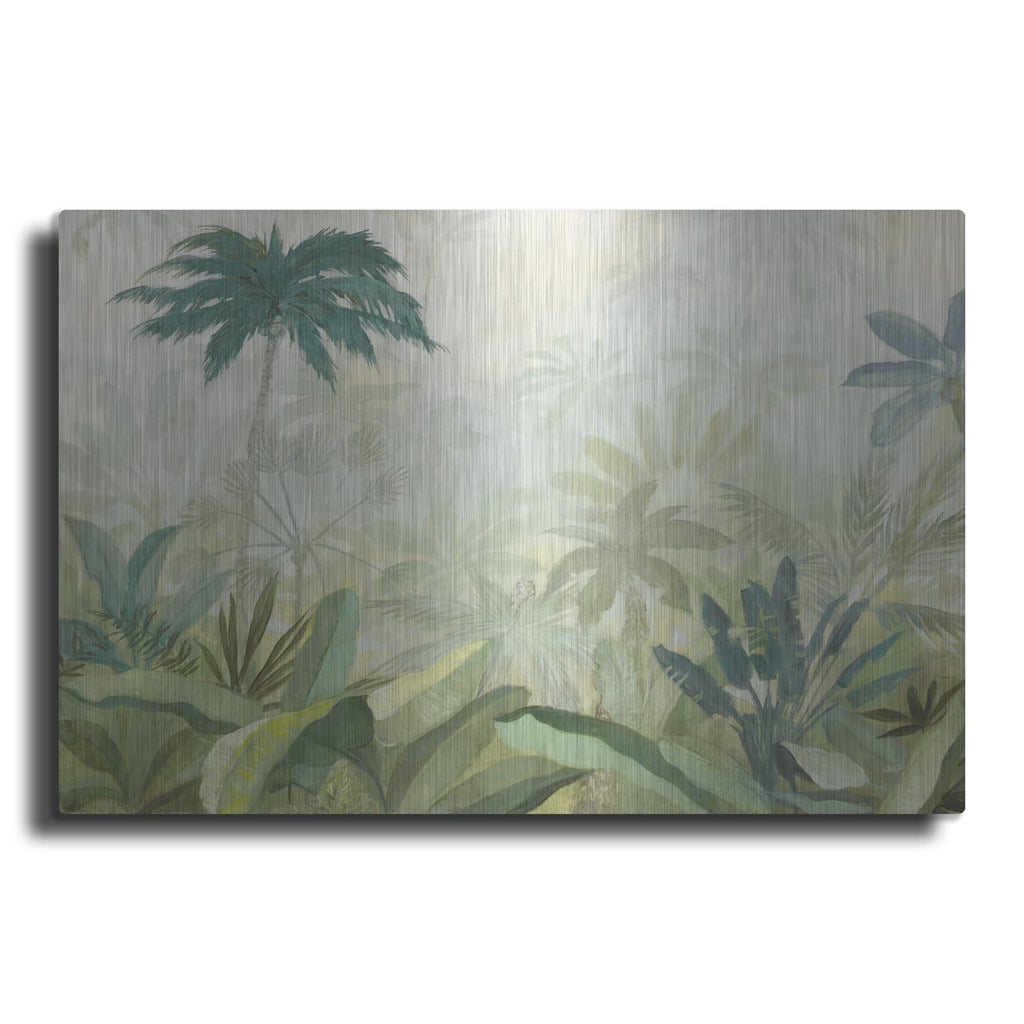 'Lush Tropics Blue' by Julia Purinton – Metal Wall Art