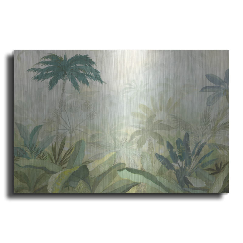'Lush Tropics Blue' by Julia Purinton – Metal Wall Art