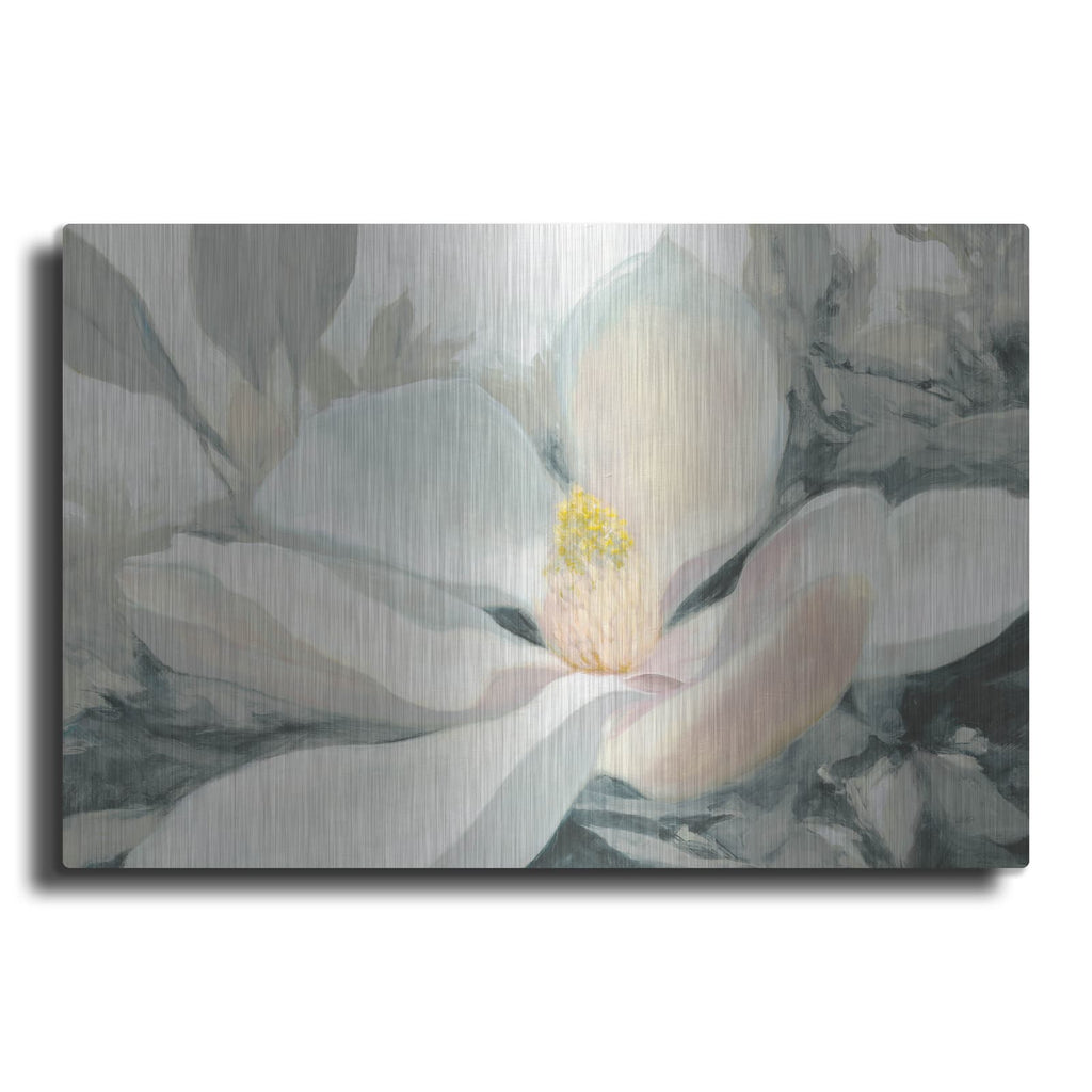 'Majestic Magnolia Green Gray C' by Julia Purinton – Metal Wall Art