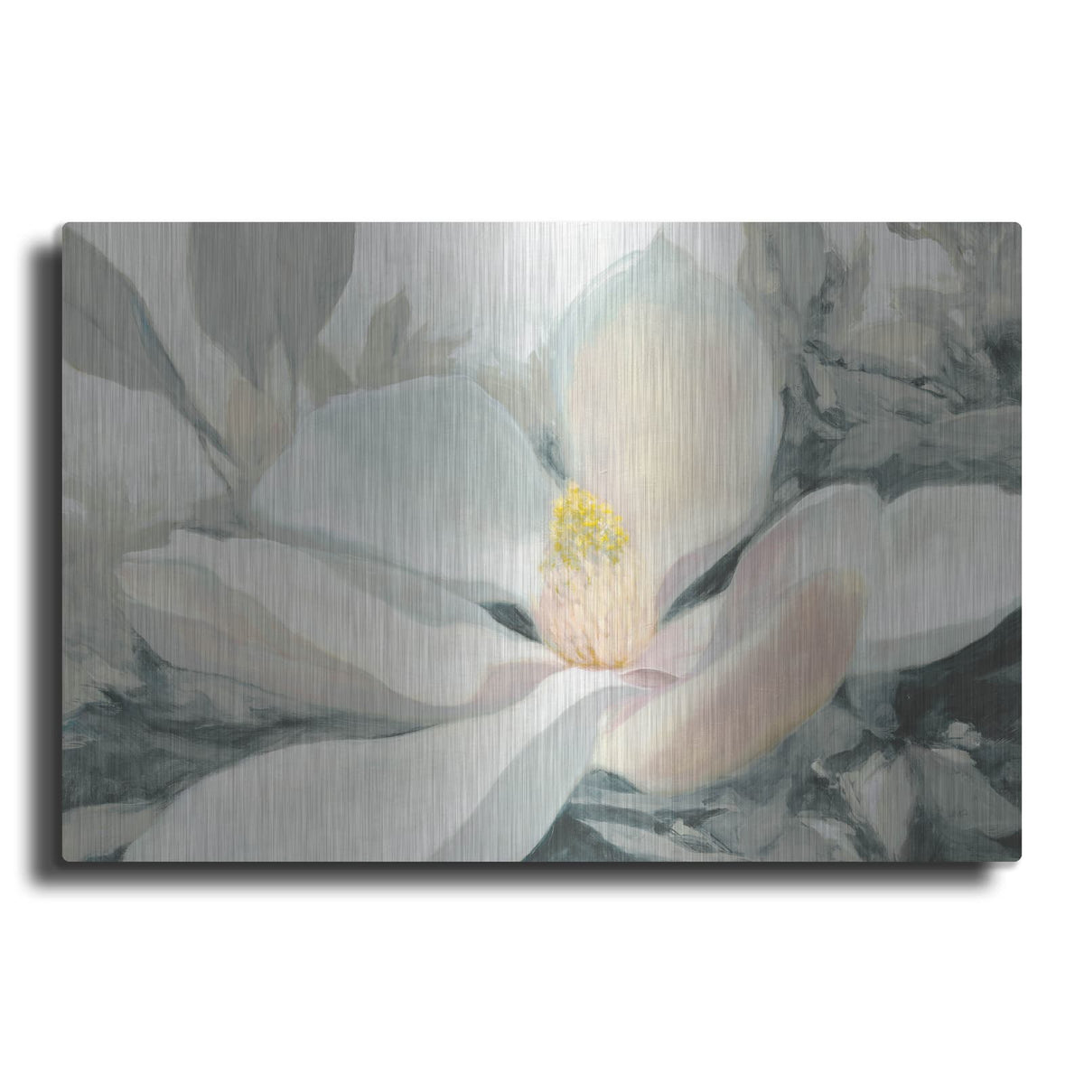'Majestic Magnolia Green Gray C' by Julia Purinton – Metal Wall Art