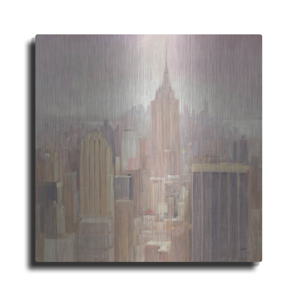 'Manhattan In The Mist V2' by Julia Purinton – Metal Wall Art