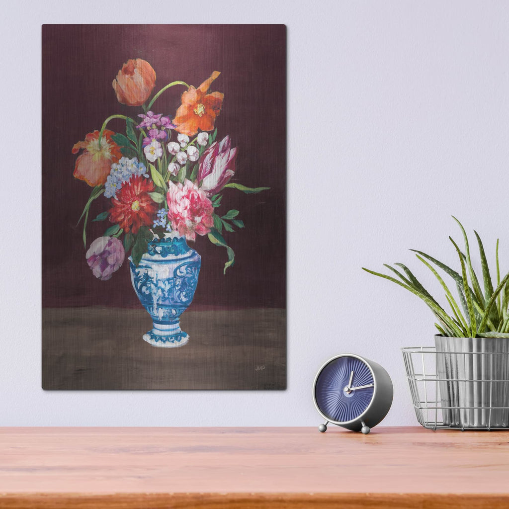 'Masterful 2 Pomegranate' by Julia Purinton – Metal Wall Art, 12x16 room view