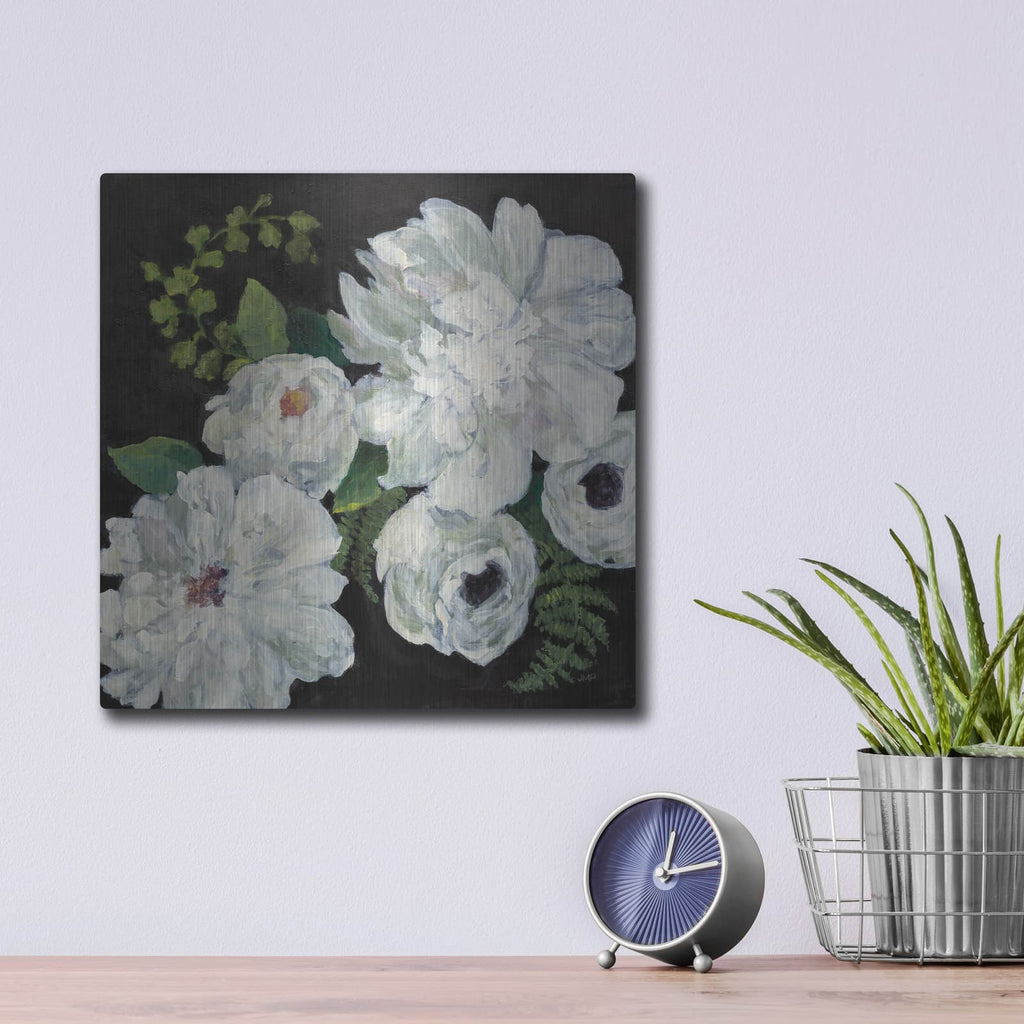 'Midnight Bouquet 2' by Julia Purinton – Metal Wall Art, 12x12 room view