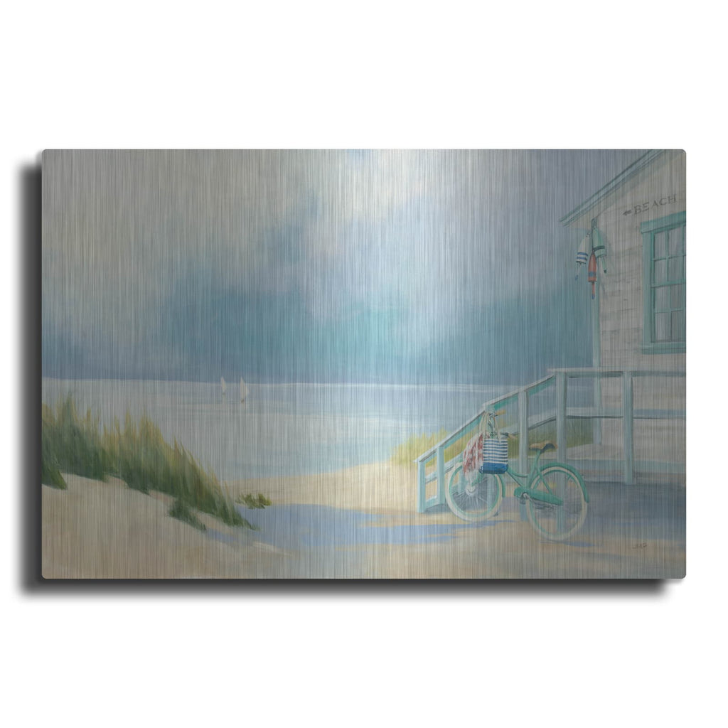 'Morning Ride To The Beach' by Julia Purinton – Metal Wall Art