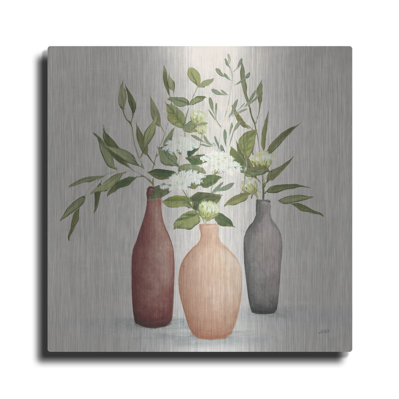 'Natural Bouquet 1 Gray V2' by Julia Purinton – Metal Wall Art