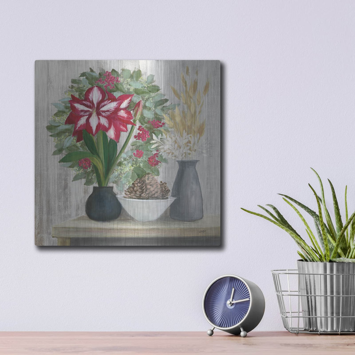 'Natural Holiday Light' by Julia Purinton – Metal Wall Art, 12x12 room view