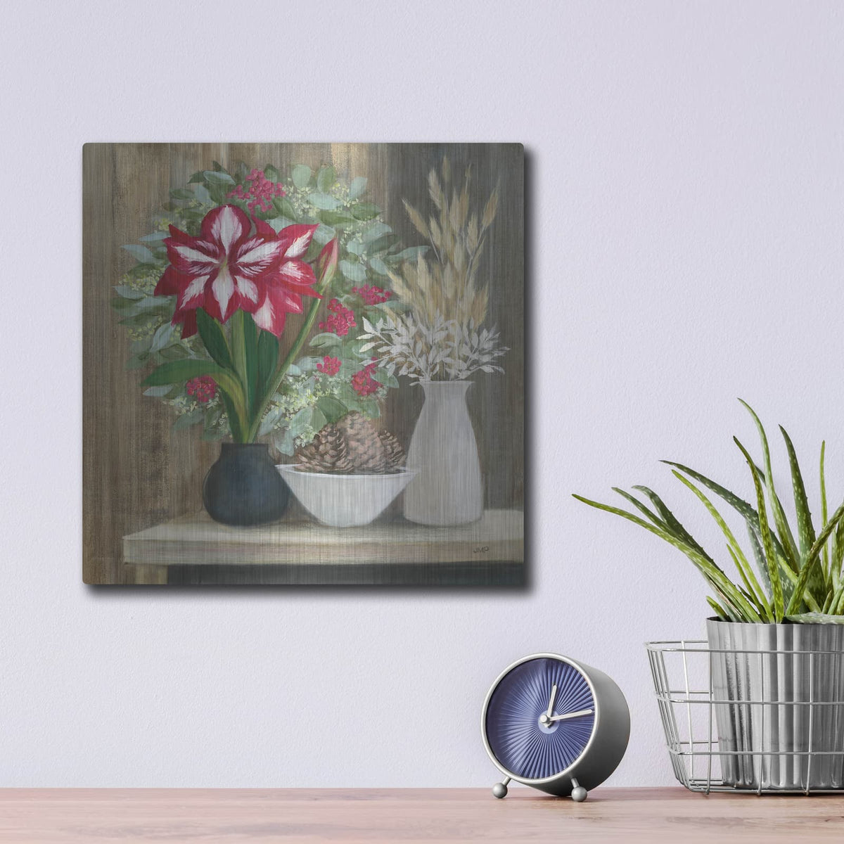 'Natural Holiday' by Julia Purinton – Metal Wall Art, 12x12 room view