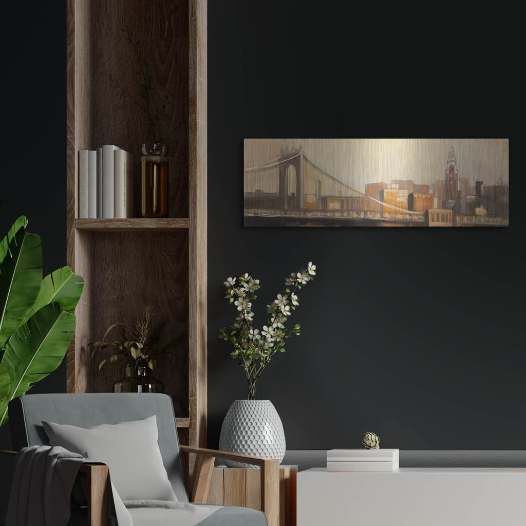 'Nyc After Dawn C' by Julia Purinton – Metal Wall Art, 36x12 room view