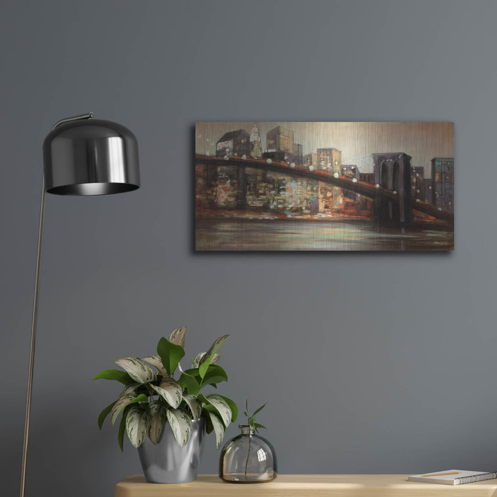'Nyc After Hours' by Julia Purinton – Metal Wall Art, 24x12 room view