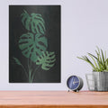 'Palm Botanical 1 Black' by Julia Purinton – Metal Wall Art, 12x16 room view