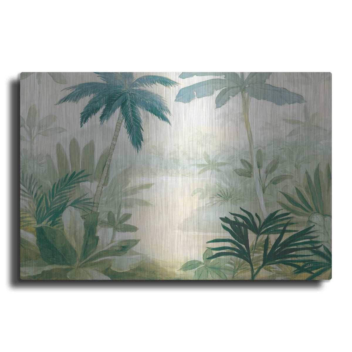 'Palm Lagoon Blue' by Julia Purinton – Metal Wall Art