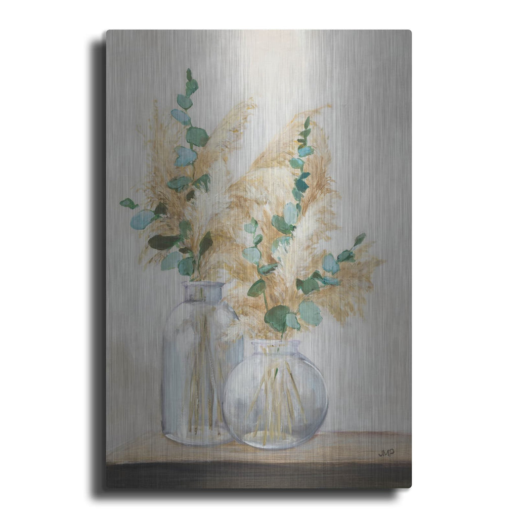 'Pampas And Eucalpytus Bouquet 2' by Julia Purinton – Metal Wall Art