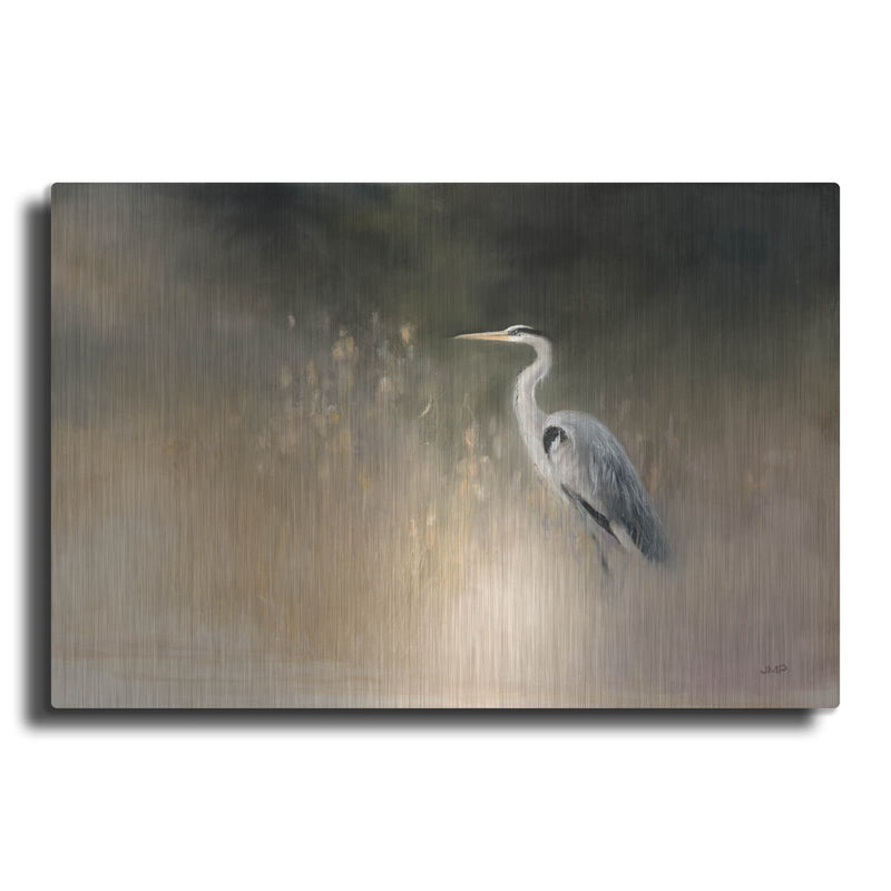 'Peaceful Egret' by Julia Purinton – Metal Wall Art