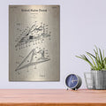 'F-117 Nighthawk Stealth Fighter Blueprint Patent Parchment' – Metal Wall Art, 12x16 room view