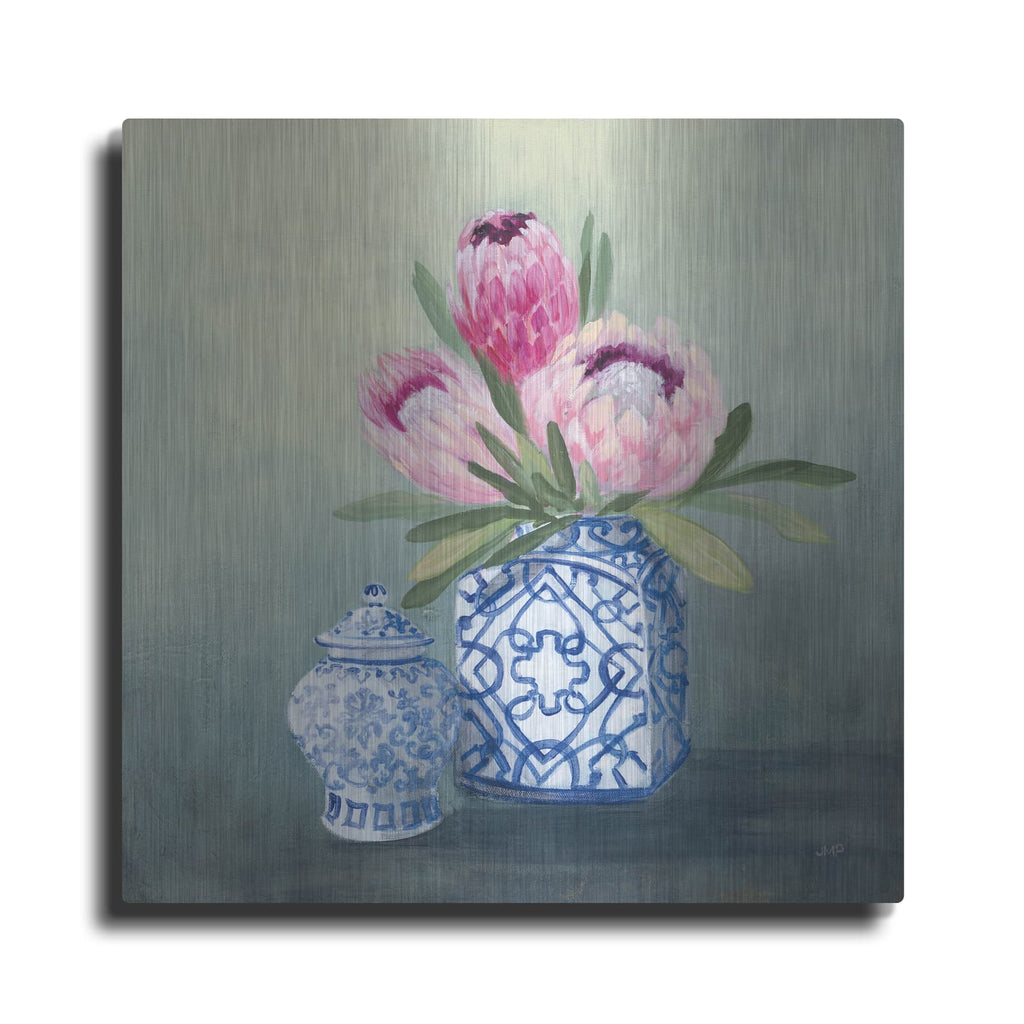 'Protea Chinoiserie 2' by Julia Purinton – Metal Wall Art