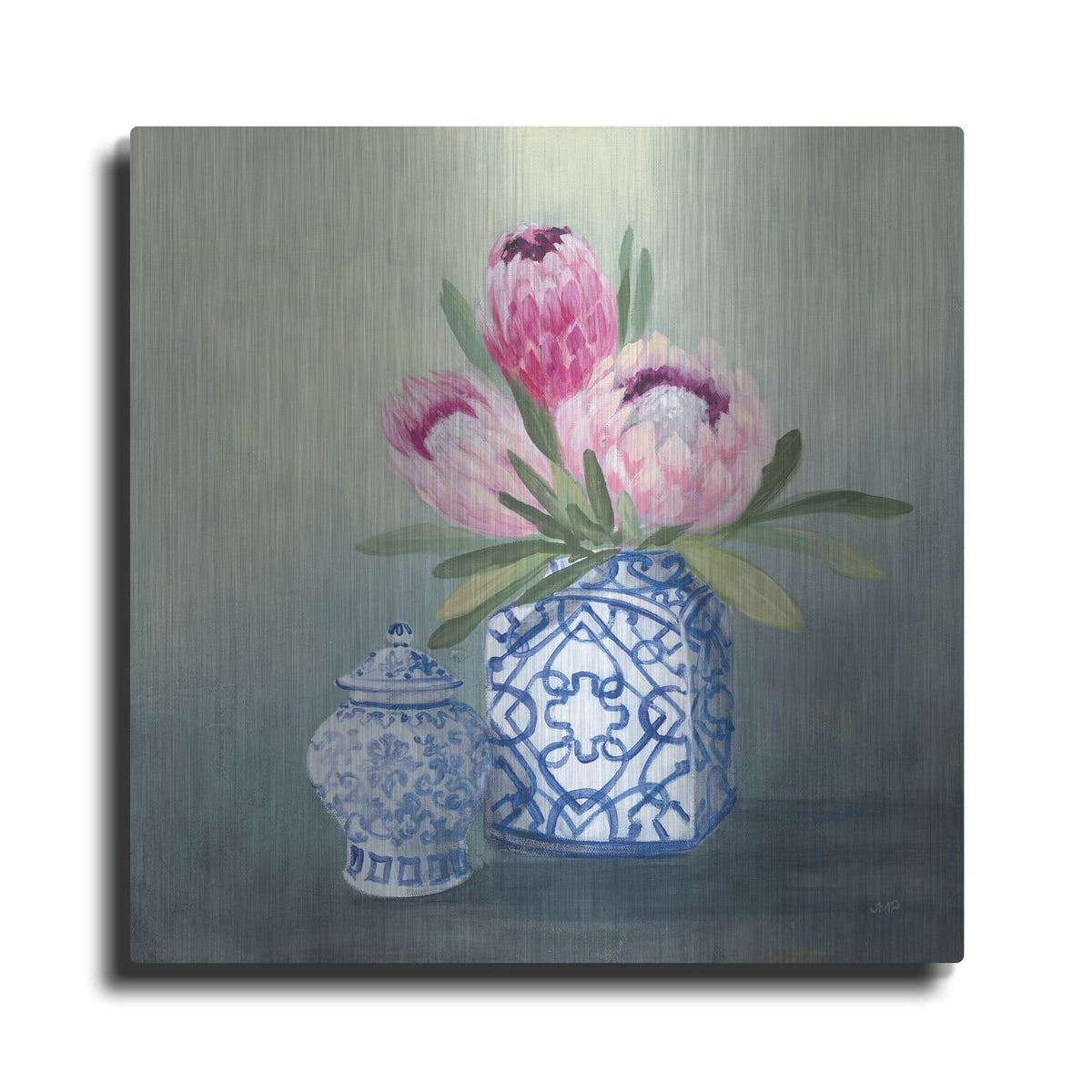 'Protea Chinoiserie 2' by Julia Purinton – Metal Wall Art