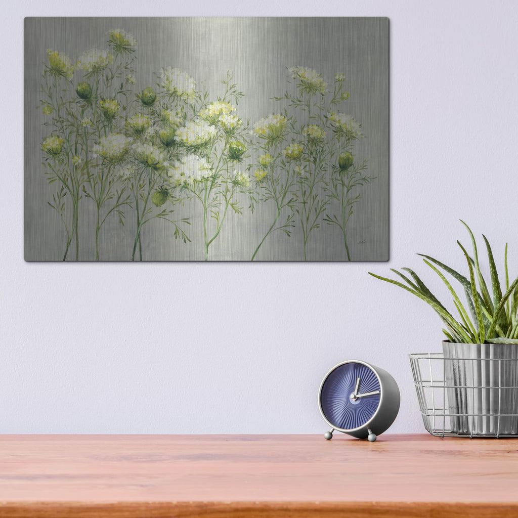 'Queen Annes Lace' by Julia Purinton – Metal Wall Art, 16x12 room view