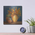 'Richness Of Life 1 Deep Blue' by Julia Purinton – Metal Wall Art, 12x12 room view