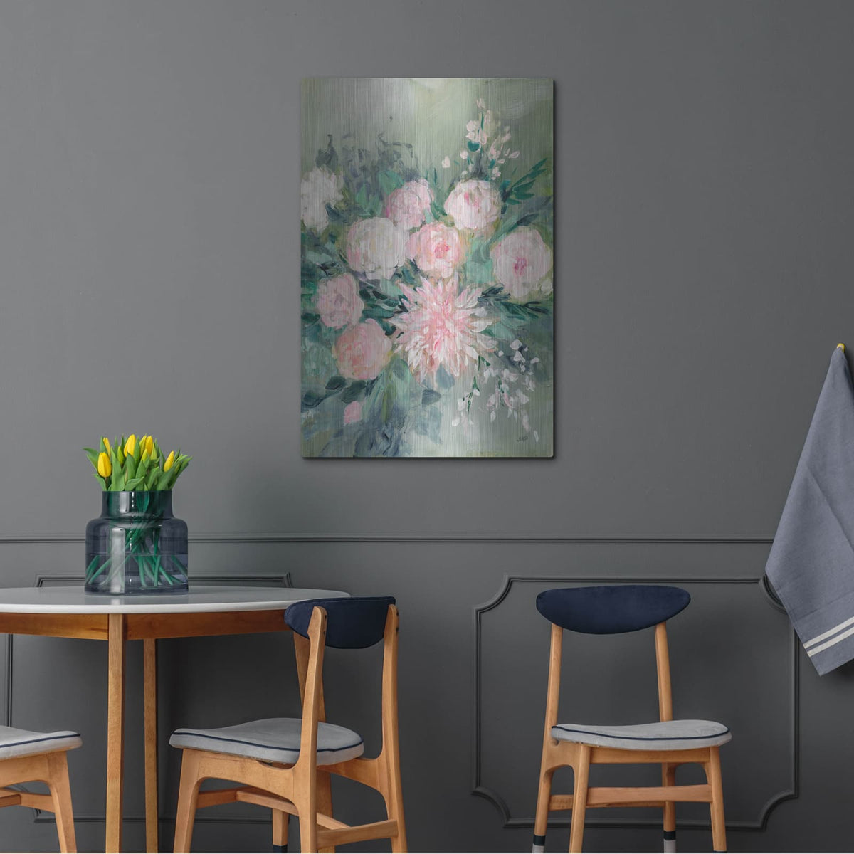'Romantic Rendezvous Florals 2' by Julia Purinton – Metal Wall Art, 24x36 room view