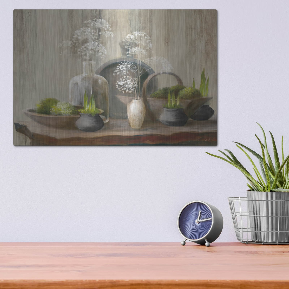 'Rustic Elegance 1 Dark' by Julia Purinton – Metal Wall Art, 16x12 room view