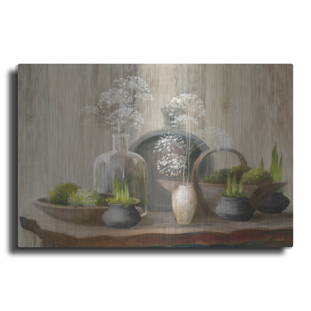 'Rustic Elegance 1 Dark' by Julia Purinton – Metal Wall Art