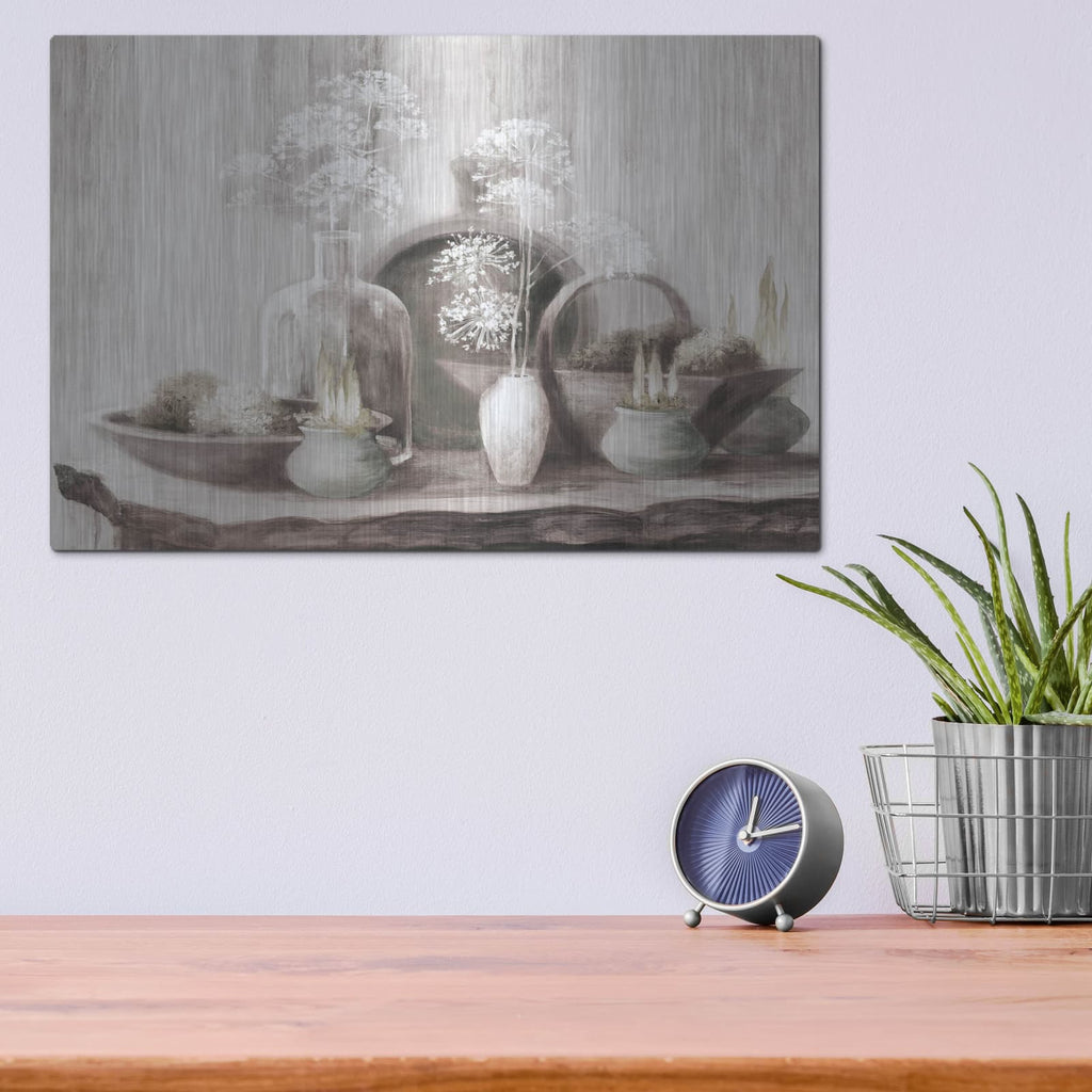 'Rustic Elegance 1 Neutral' by Julia Purinton – Metal Wall Art, 16x12 room view