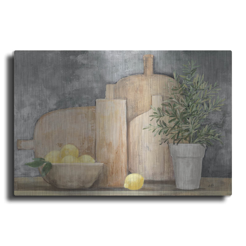 'Rustic Kitchen Gray' by Julia Purinton – Metal Wall Art
