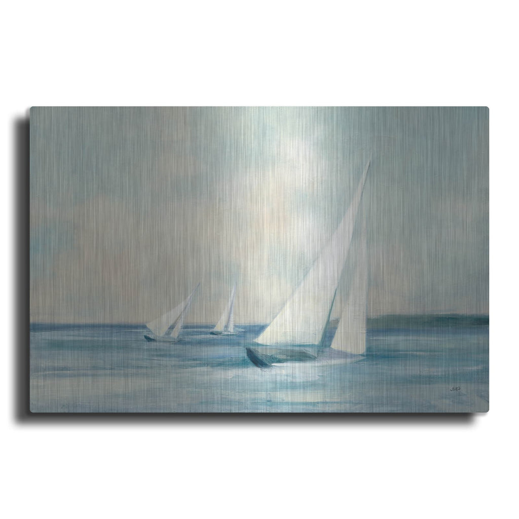 'Sailboats At Sunrise' by Julia Purinton – Metal Wall Art