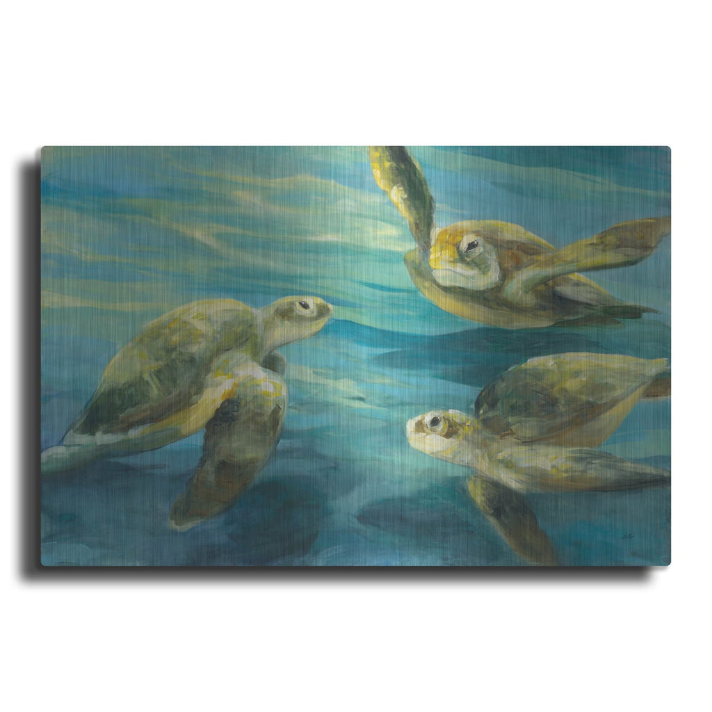 'Sea Turtles' by Julia Purinton – Metal Wall Art