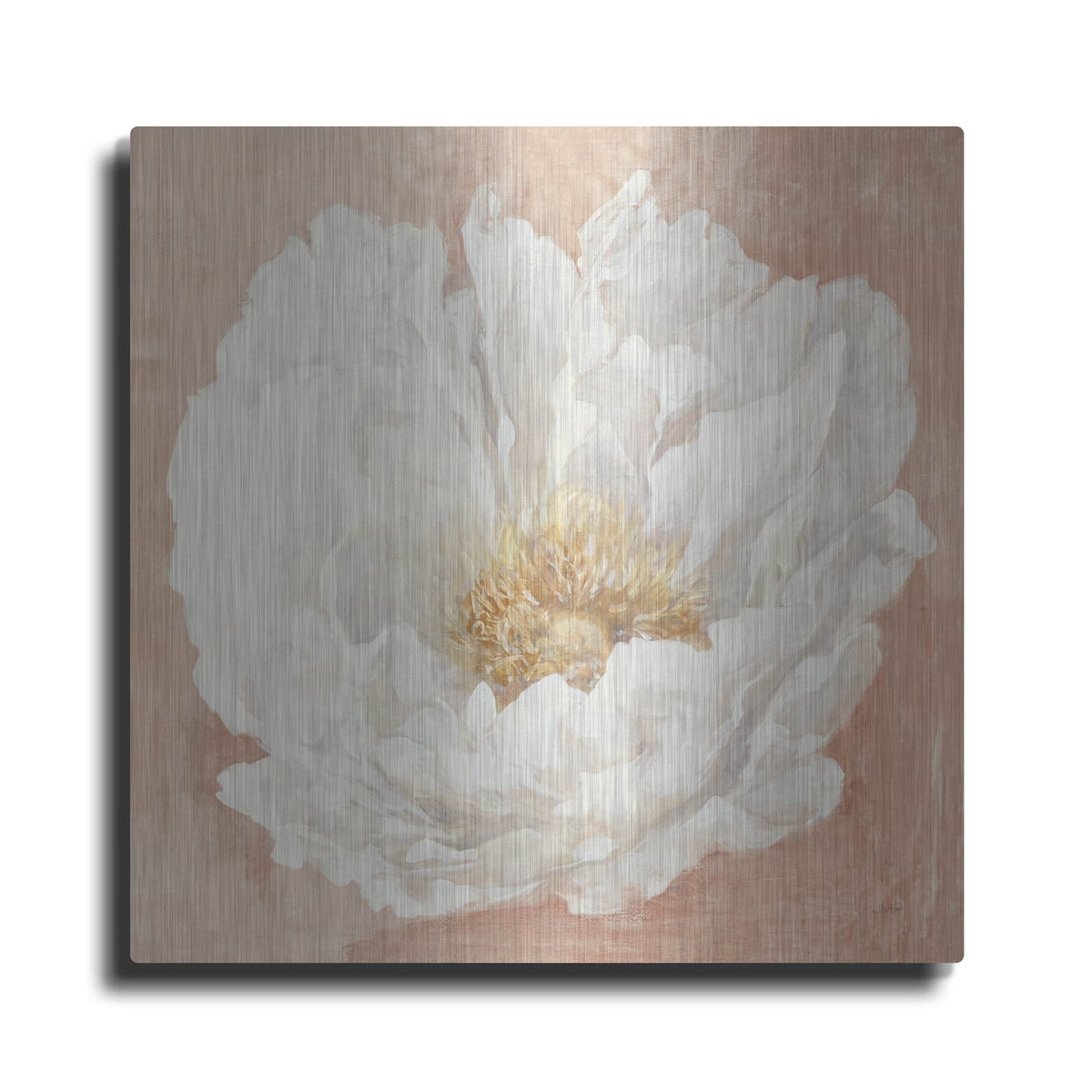 'Serene Peony Terracotta' by Julia Purinton – Metal Wall Art