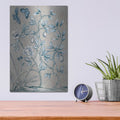 'Shimmering Garden 1 Navy' by Julia Purinton – Metal Wall Art, 12x16 room view