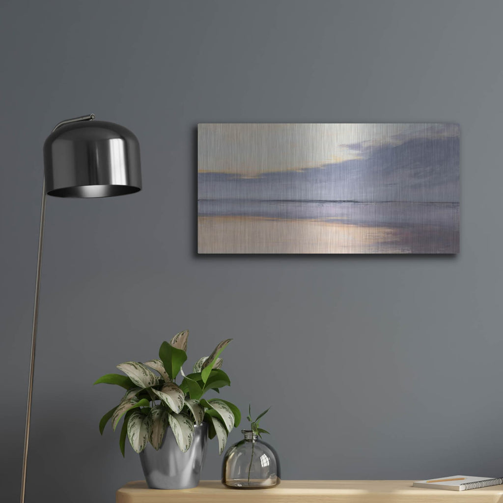 'Shore' by Julia Purinton – Metal Wall Art, 24x12 room view