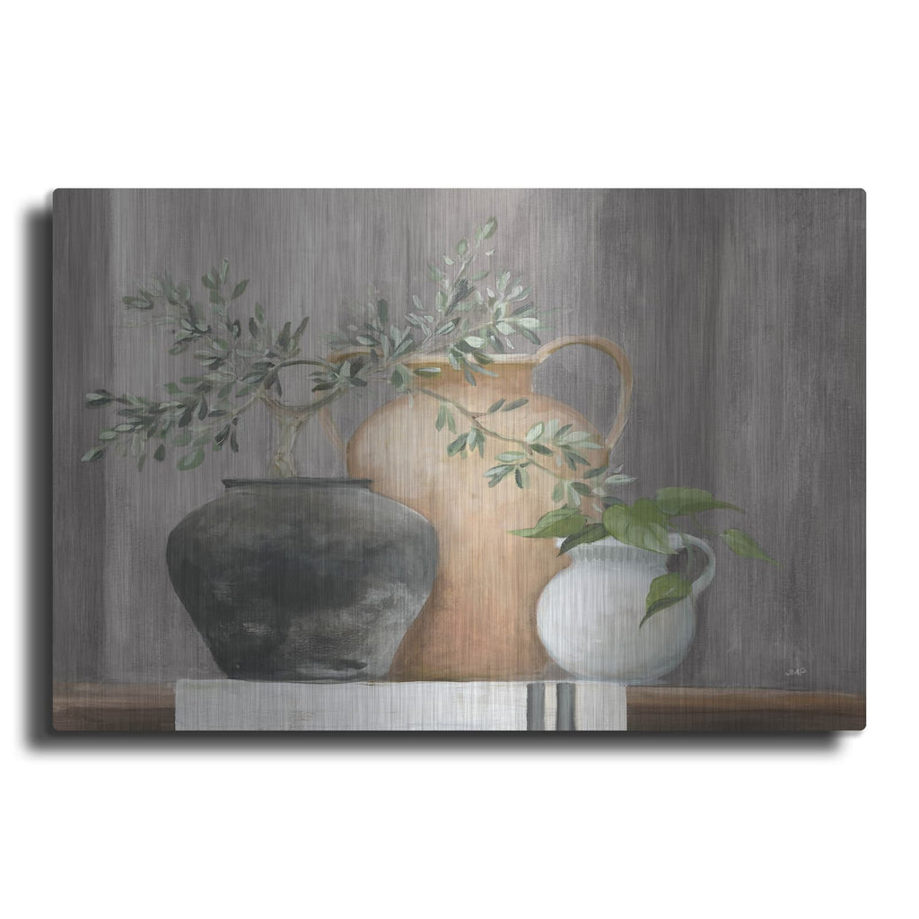 'Simplicity Gray' by Julia Purinton – Metal Wall Art