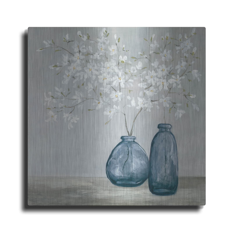 'Spring Delight Navy' by Julia Purinton – Metal Wall Art