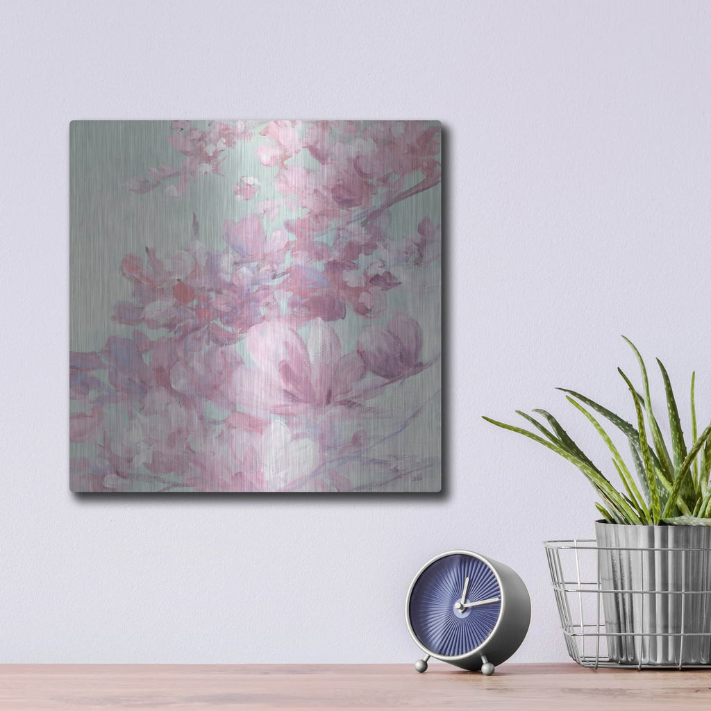 'Spring Magnolia 2' by Julia Purinton – Metal Wall Art, 12x12 room view