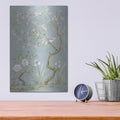 'Spring Mural 1 Blue' by Julia Purinton – Metal Wall Art, 12x16 room view