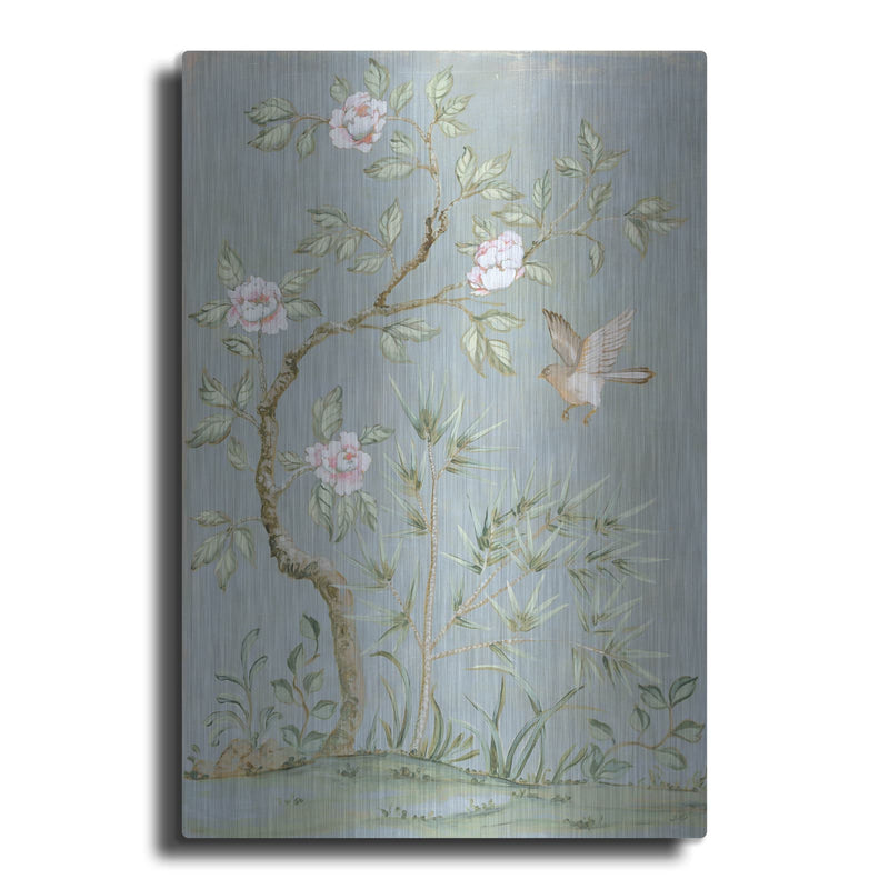 'Spring Mural 2 Blue' by Julia Purinton – Metal Wall Art