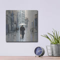 'Spring Rain New York Neutral C' by Julia Purinton – Metal Wall Art, 12x12 room view