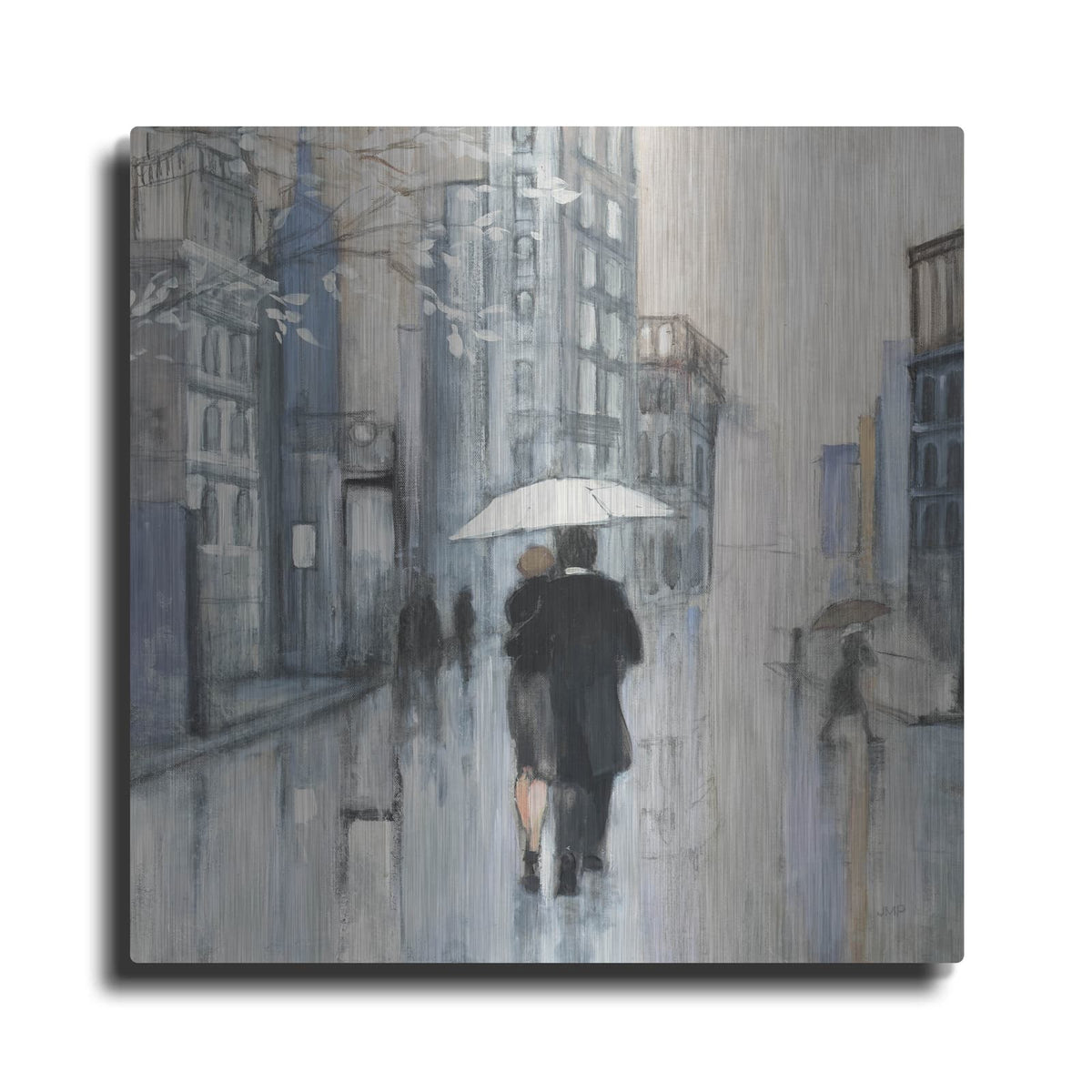 'Spring Rain New York Neutral C' by Julia Purinton – Metal Wall Art