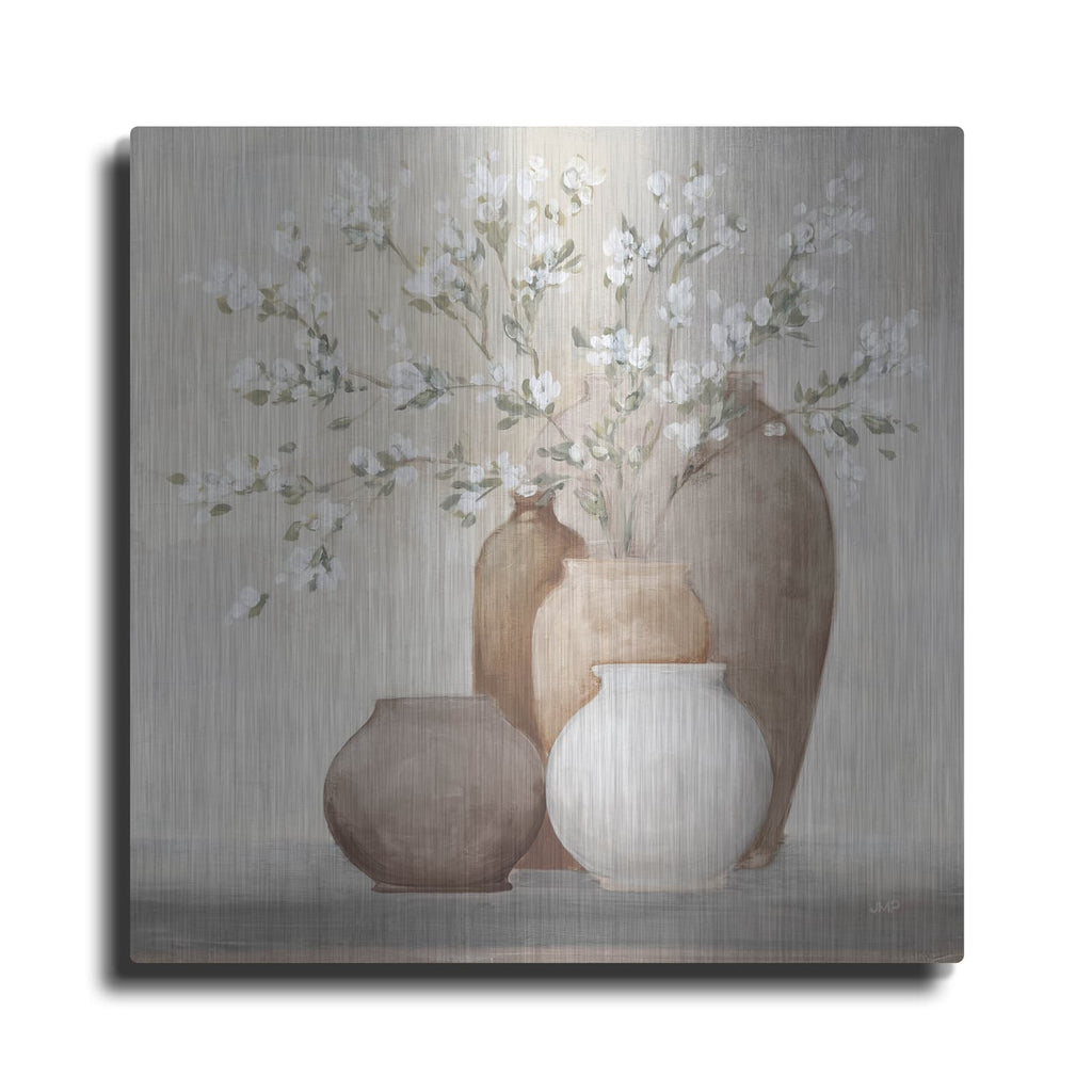'Spring Still Life Sienna' by Julia Purinton – Metal Wall Art