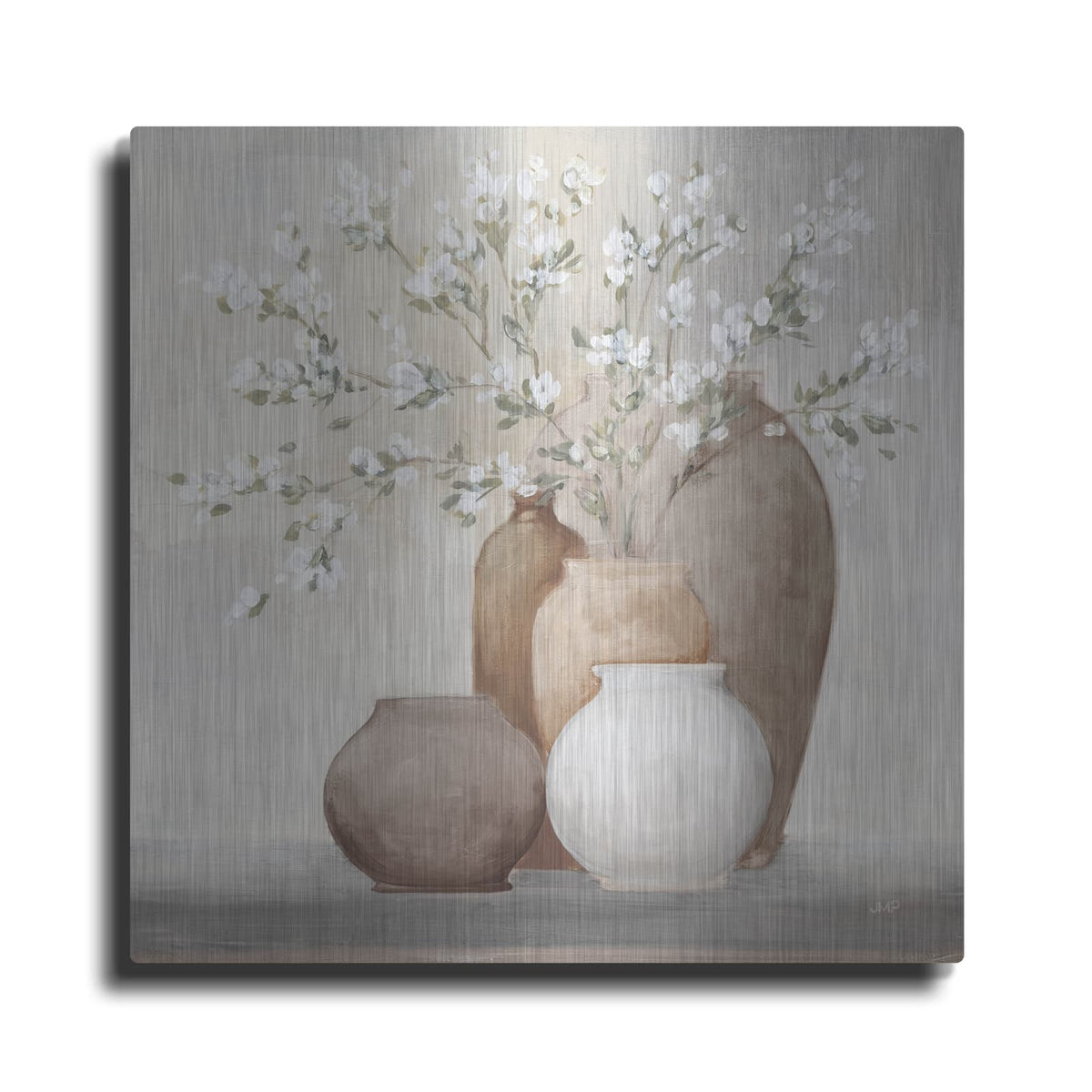 'Spring Still Life Sienna' by Julia Purinton – Metal Wall Art